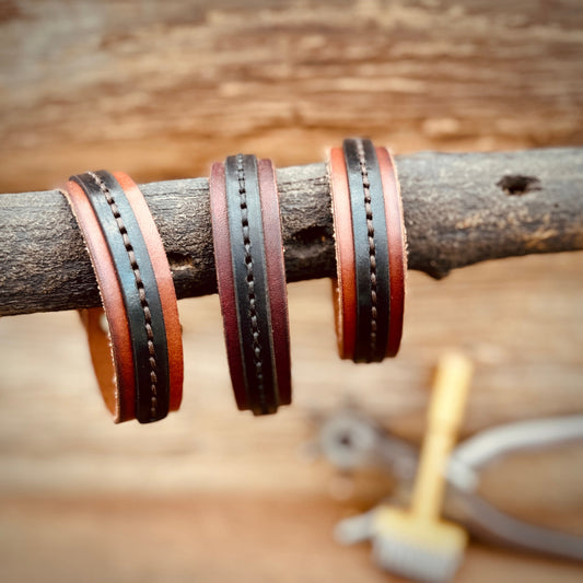 Leather Bracelets | Two Toned